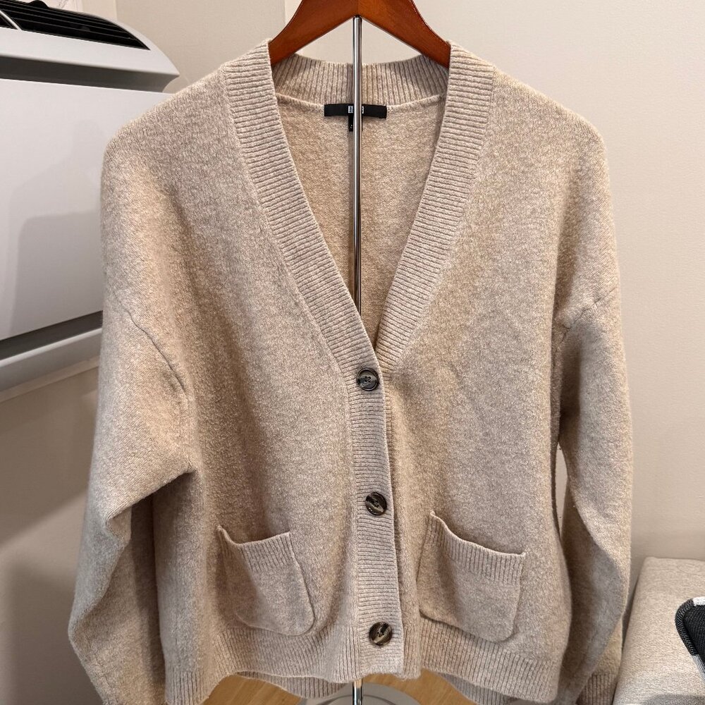 Souffle Yarn Short Cardigan | V-Neck 31BEIGE XL